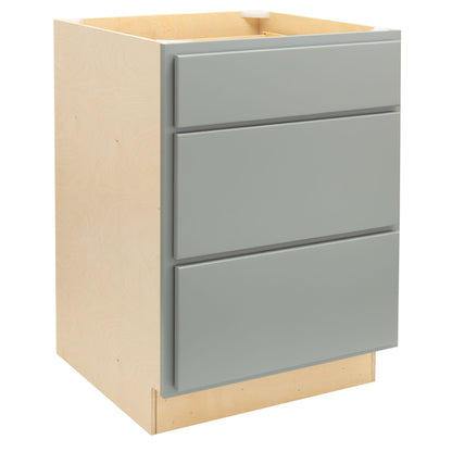 3 Drawer Kitchen Cabinet Magnetic Gray Base Cabinet