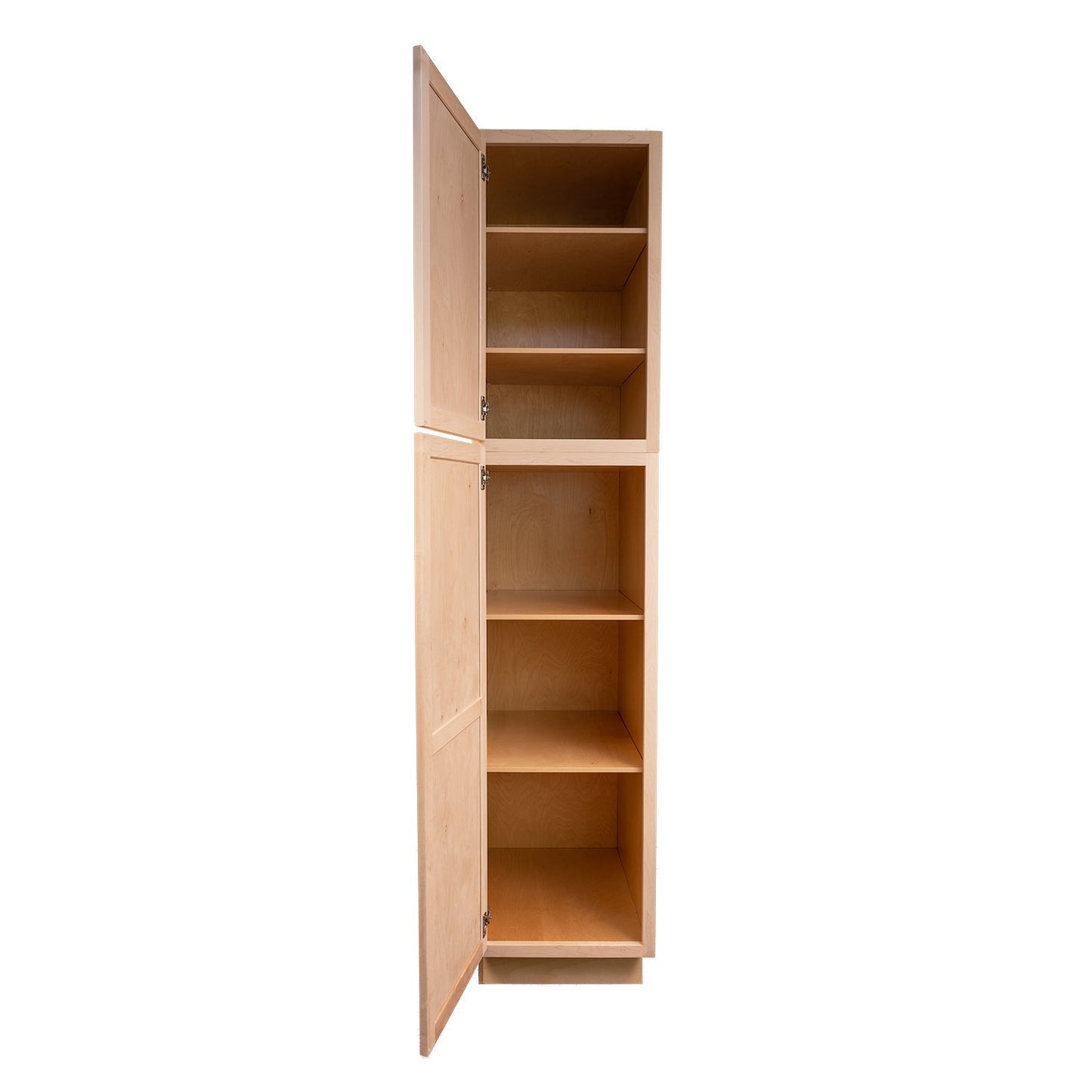 Quicklock RTA (Ready-to-Assemble) Raw Maple Pantry Cabinet 18"Wx96"Hx24"D