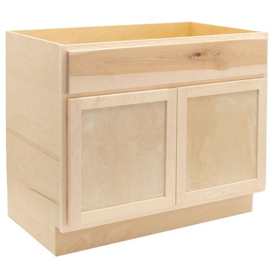 Quicklock Raw Maple Bathroom Vanity Base Cabinet