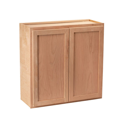 30" - 36" Wall Kitchen Cabinet Raw Cherry