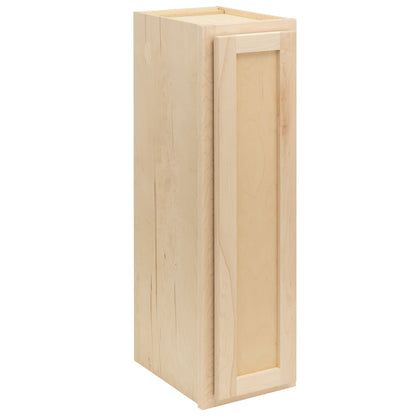 12" - 24" Wall Kitchen Cabinet Raw Maple