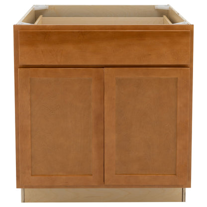 27" - 36" Kitchen Cabinet Provincial Stain Base Cabinet