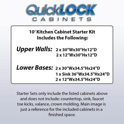 Kitchen Cabinet Set Rustic Hickory  - Large
