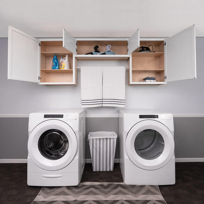 Laundry Room 3 Cabinet Set Pure White