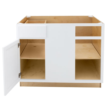 Blind Corner Kitchen Cabinet Pure White Base Cabinet