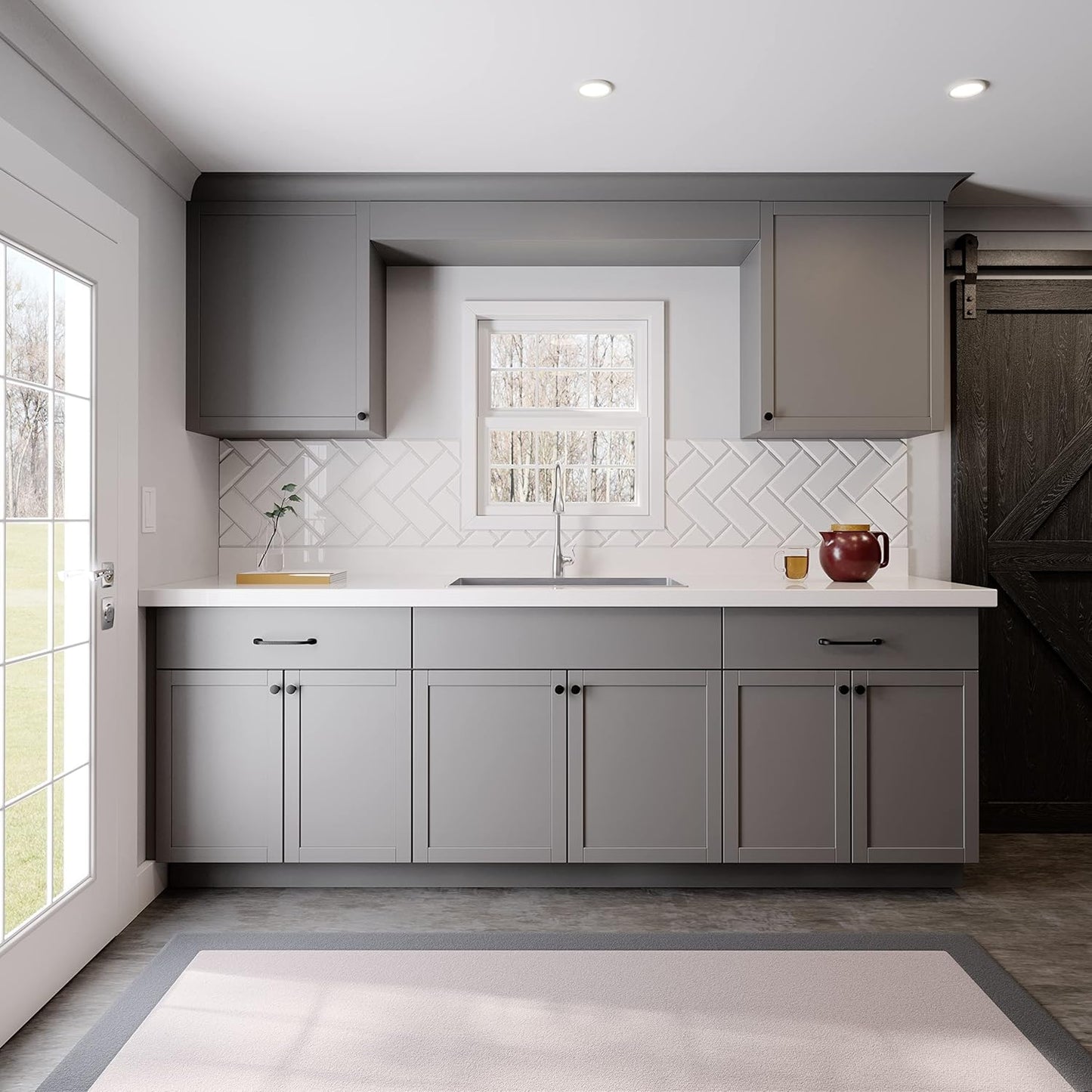 Magnetic Gray Kitchen Cabinet Kit