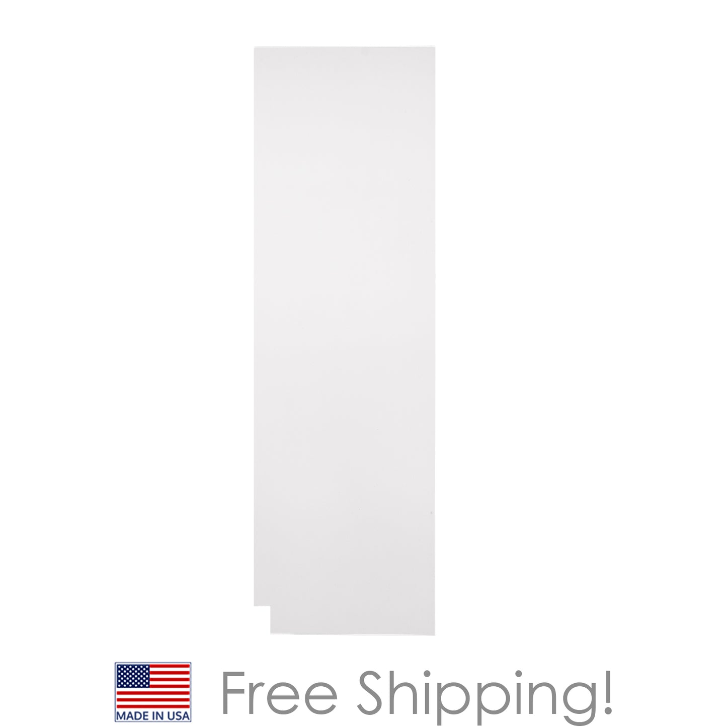 Quicklock RTA (Ready-to-Assemble) Pure White .25"X23.25"X90" Pantry End Panel - Right Side