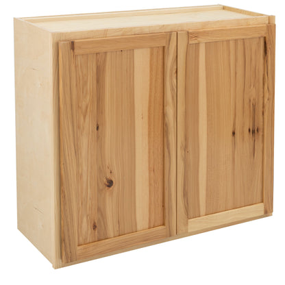30" - 42" Wall Kitchen Cabinet Rustic Hickory