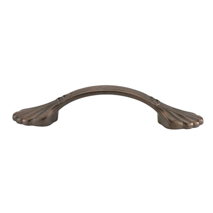 Drawer Pull & Cabinet Handle 3" Weathered Copper with Center Arch