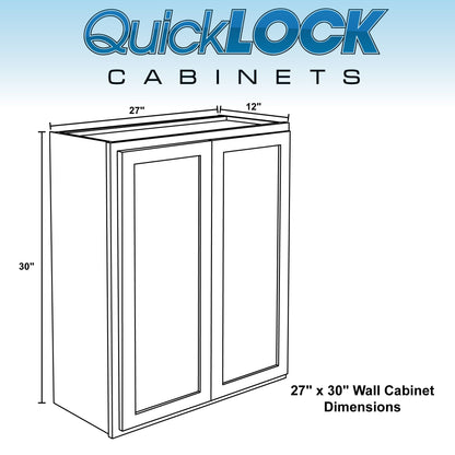 30" - 42" Wall Kitchen Cabinet Rustic Hickory