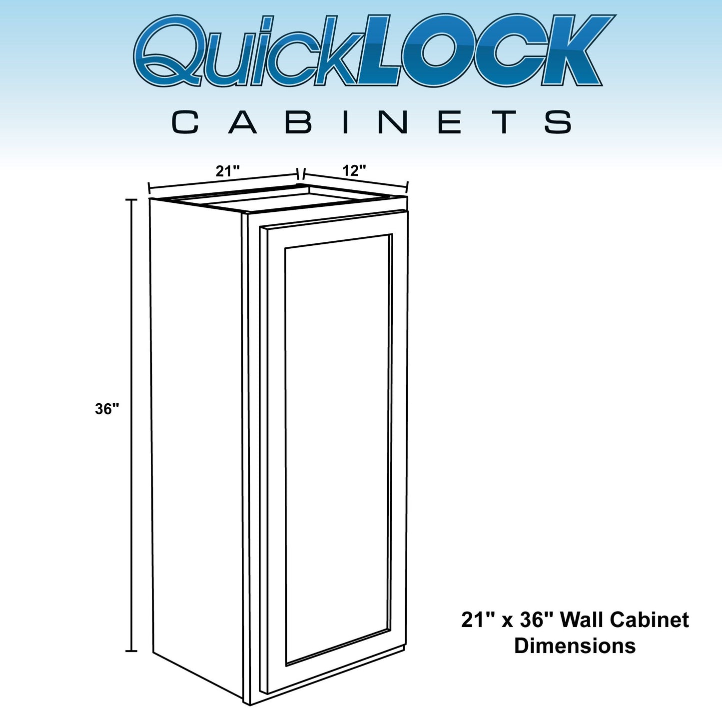 18" - 24" Wall Kitchen Cabinet Pure White