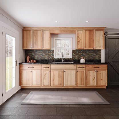 Kitchen Cabinet Set Rustic Hickory  - Large