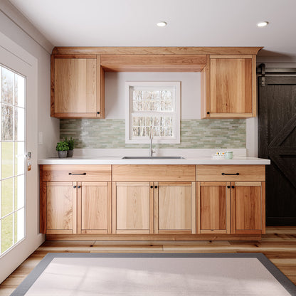 Kitchen Cabinet Set Rustic Hickory