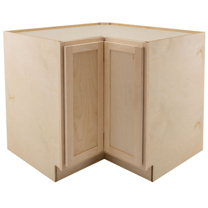 Easy Reach Kitchen Cabinet Raw Maple Corner Base Cabinet