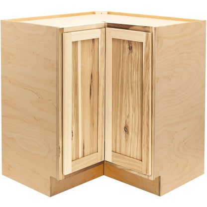 Lazy Susan Kitchen Cabinet Rustic Hickory Corner Base Cabinet