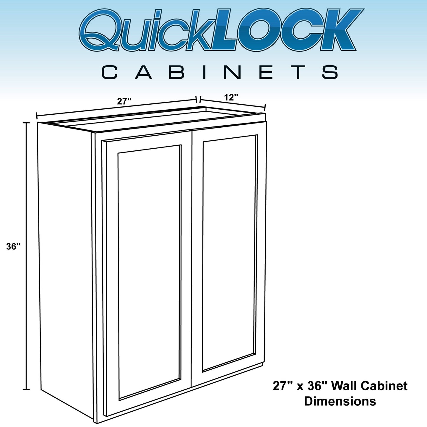 27" - 36" Wall Kitchen Cabinet Raw Maple