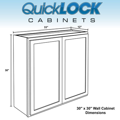 30" - 42" Wall Kitchen Cabinet Rustic Hickory