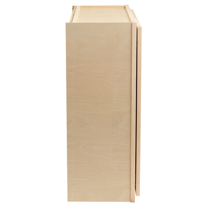 27" - 36" Wall Kitchen Cabinet Raw Maple