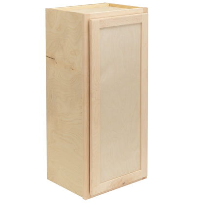 12" - 24" Wall Kitchen Cabinet Raw Maple