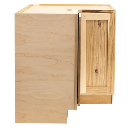 Lazy Susan Kitchen Cabinet Rustic Hickory Corner Base Cabinet