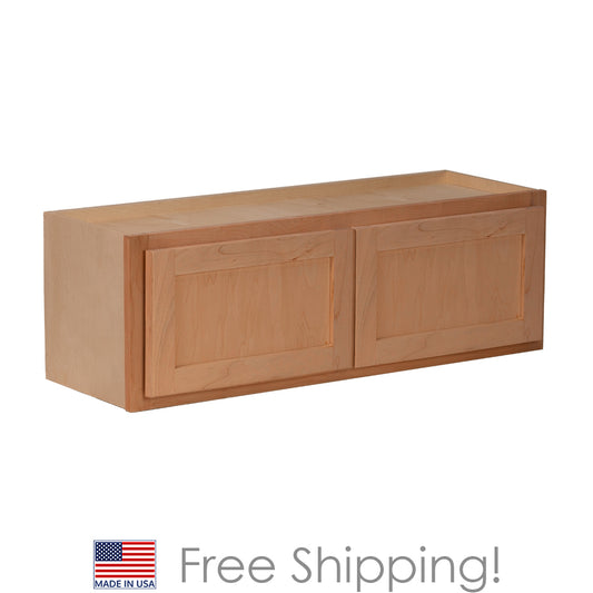 Quicklock RTA (Ready-to-Assemble) Raw Cherry 30"Wx12"Hx12"D Microwave Wall Cabinet