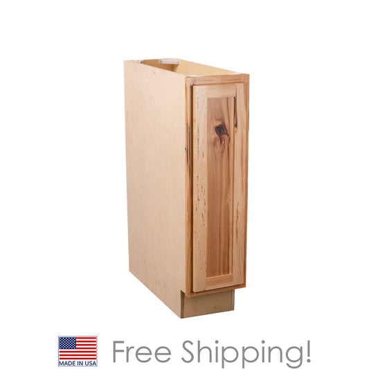 Quicklock RTA (Ready-to-Assemble) Rustic Hickory Base Cabinet | 9"Wx34.5"Hx24"D