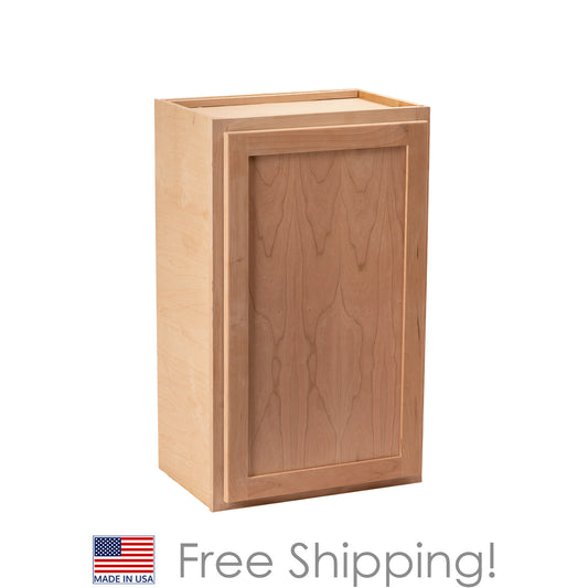 Quicklock RTA (Ready-to-Assemble) Raw Cherry 9"Wx30"Hx12"D Wall Cabinet