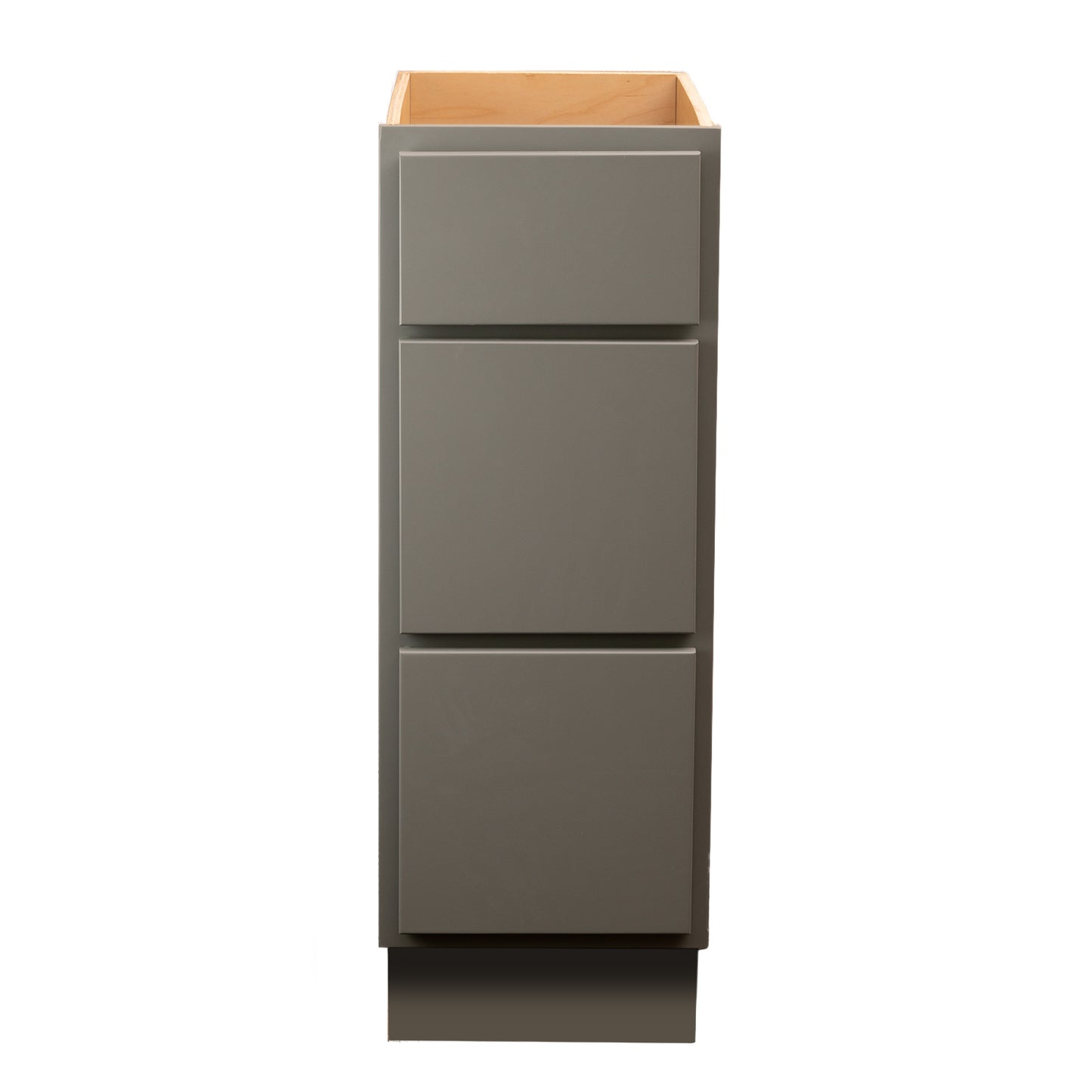 Quicklock RTA (Ready-to-Assemble) Magnetic Gray 3 Drawer Vanity Base Cabinet- 12"W