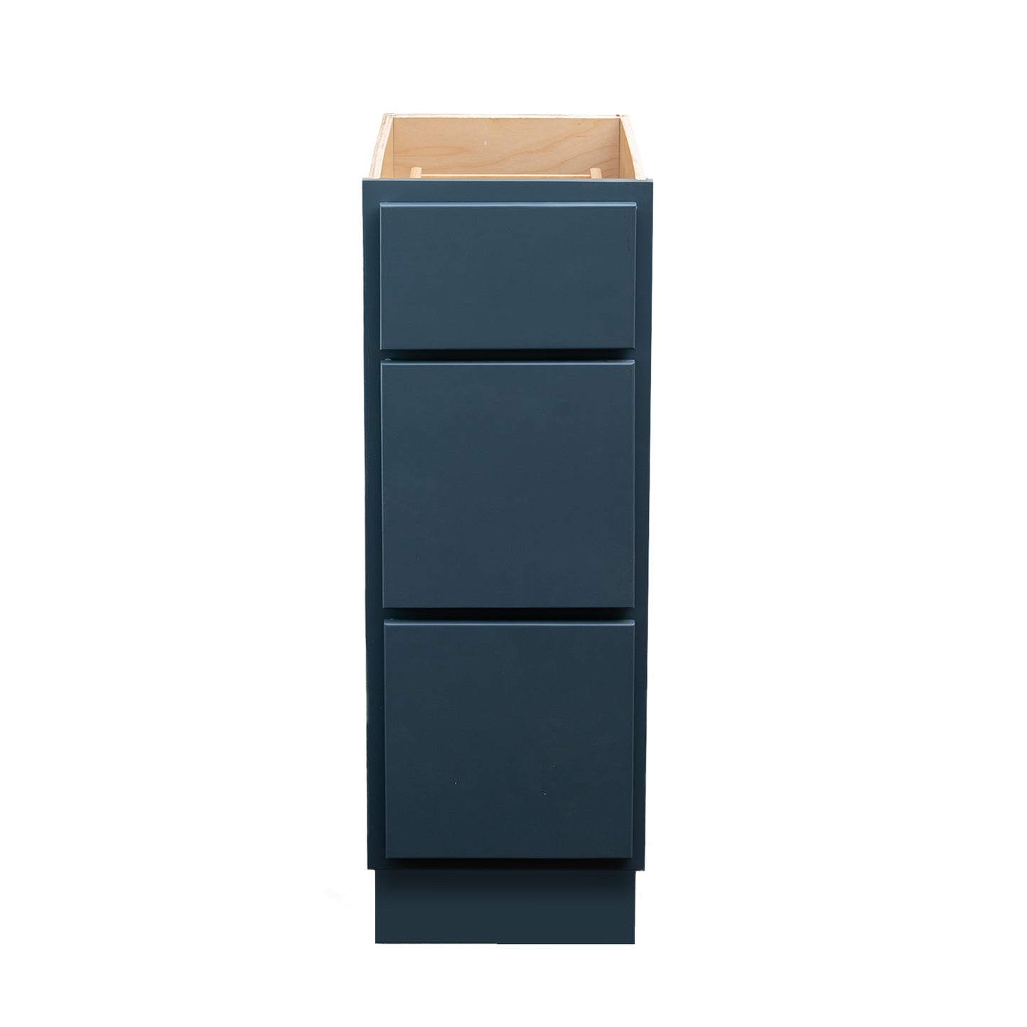Quicklock RTA (Ready-to-Assemble) Needlepoint Navy 3 Drawer Vanity Base Cabinet | 12"Wx34.5"Hx21"D