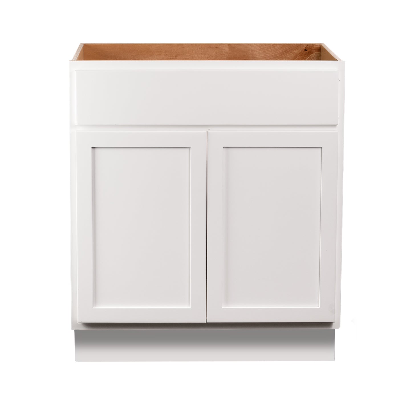 Quicklock RTA (Ready-to-Assemble) Pure White Vanity Base Cabinet | 30"Wx34.5"Hx18"D