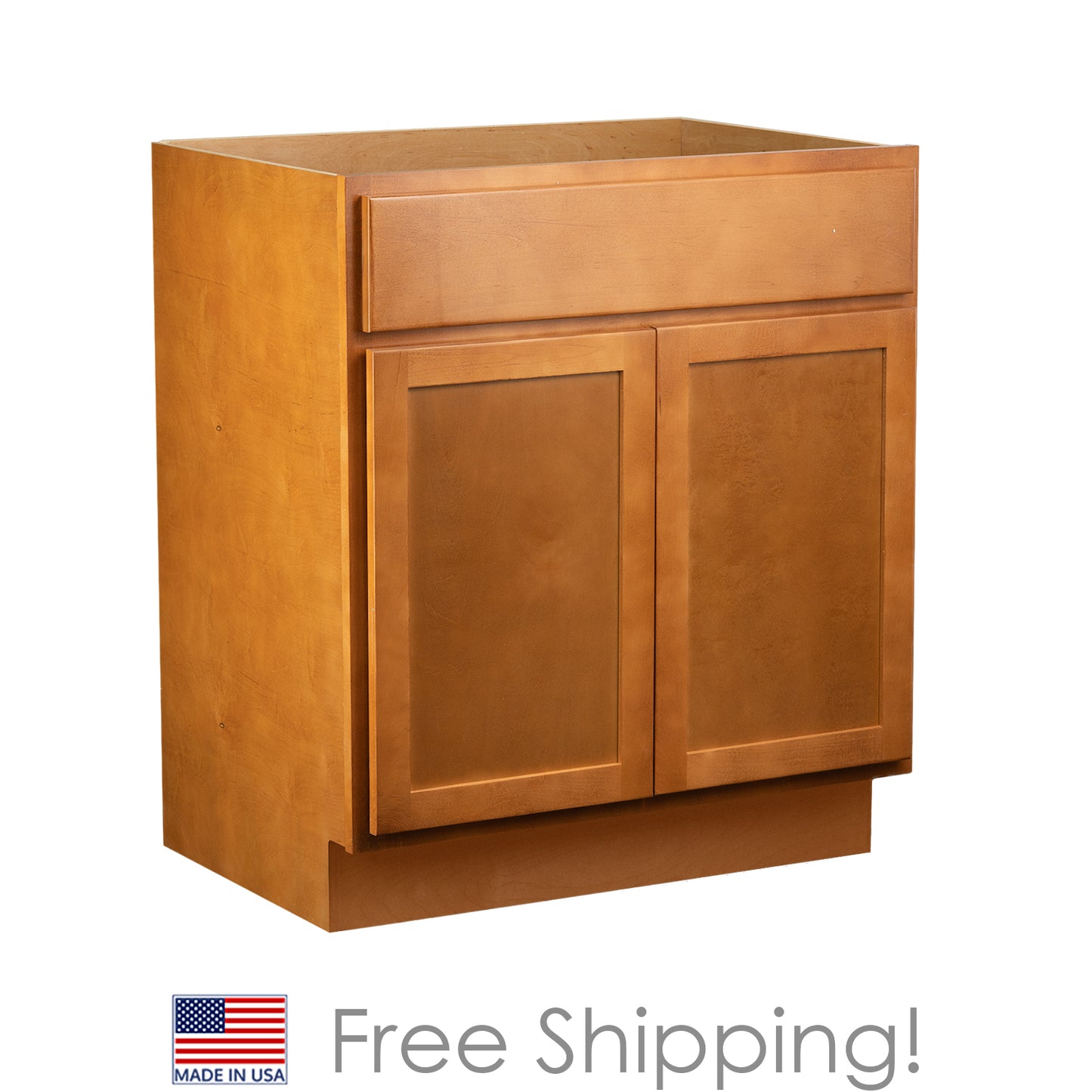 Quicklock RTA (Ready-to-Assemble) Provincial Stain Vanity Base Cabinet | 42"Wx34.5"Hx21"D