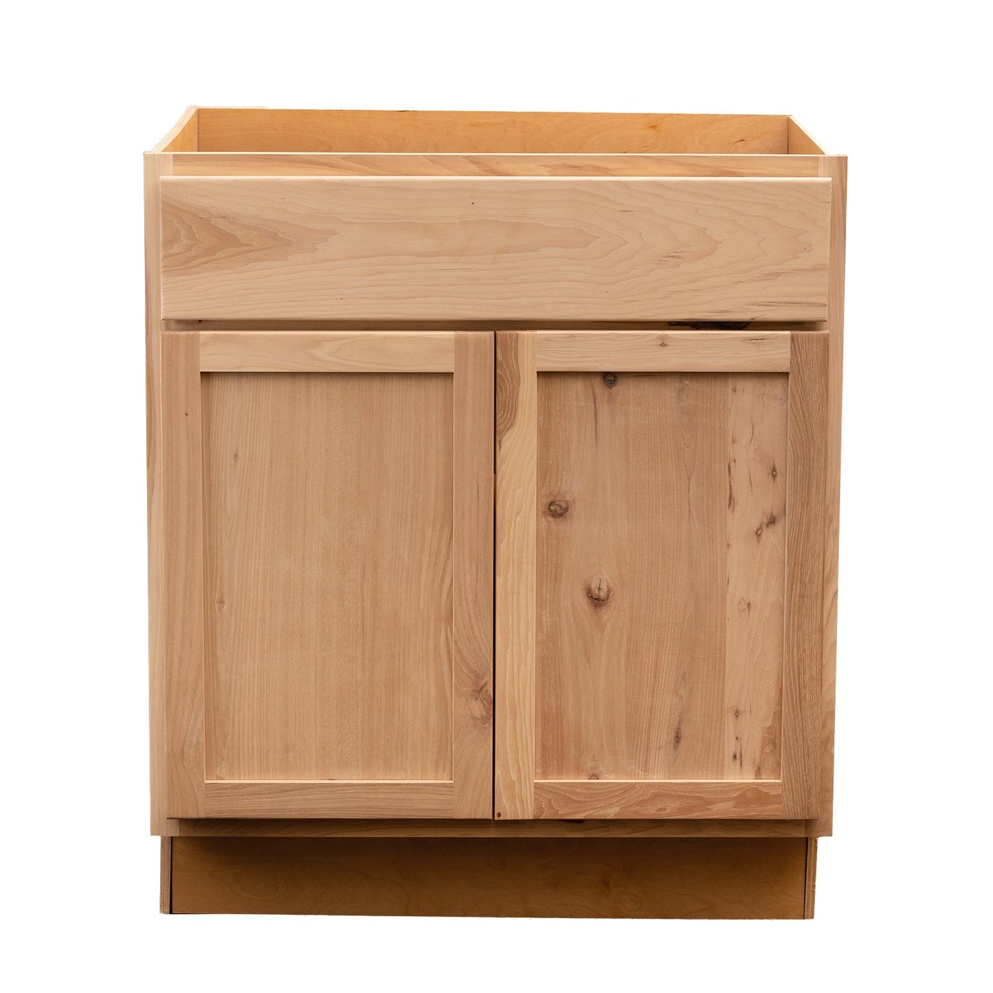 Quicklock RTA (Ready-to-Assemble) Raw Hickory Sink Base Cabinet