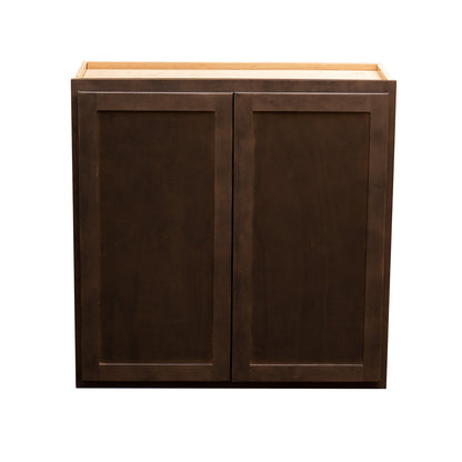 27" - 36" Wall Kitchen Cabinet Espresso Stain