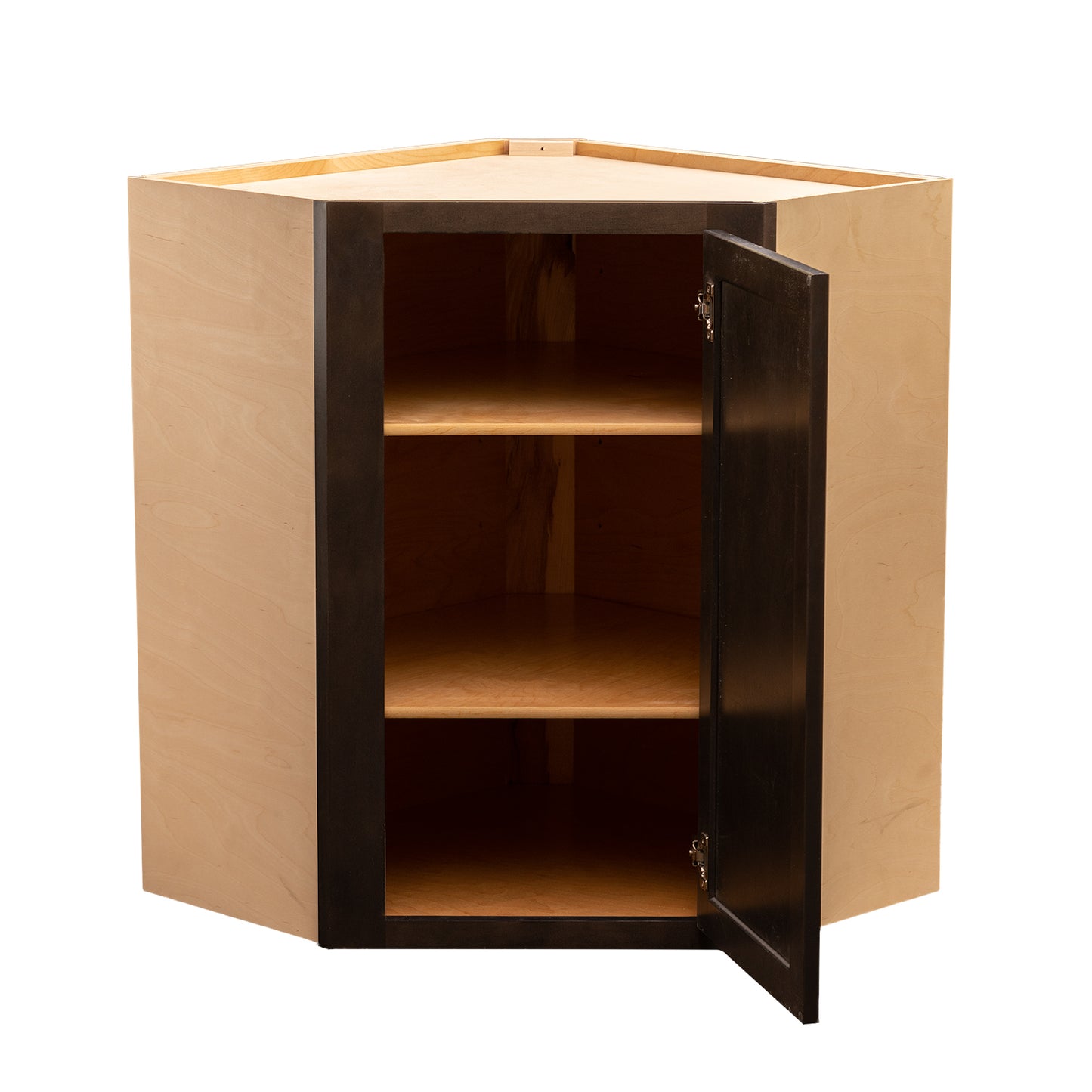 Quicklock Espresso Stain Wall Corner Cabinet