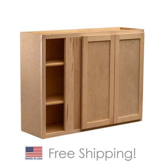 Quicklock RTA (Ready-to-Assemble) Raw Maple 39"Wx42"Hx12"D Blind Corner Wall Cabinet