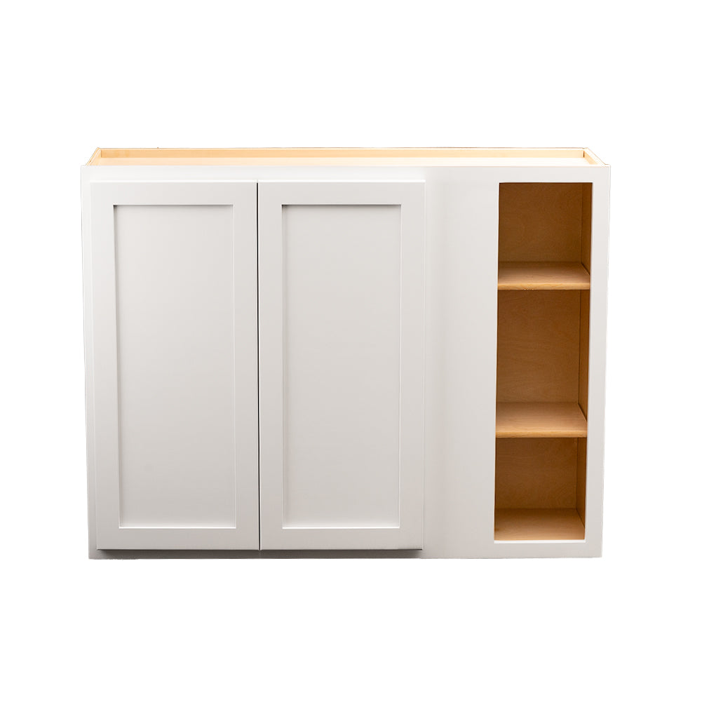 Quicklock RTA (Ready-to-Assemble) Pure White 39"Wx30"Hx12"D Blind Corner Wall Cabinet