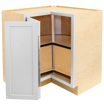 Lazy Susan Kitchen Cabinet Pure White Corner Base Cabinet