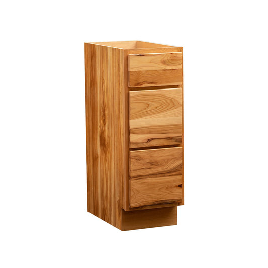 Quicklock Rustic Hickory 3 Drawer Bathroom Vanity Base Cabinet