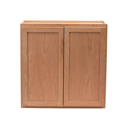 30" - 36" Wall Kitchen Cabinet Raw Cherry