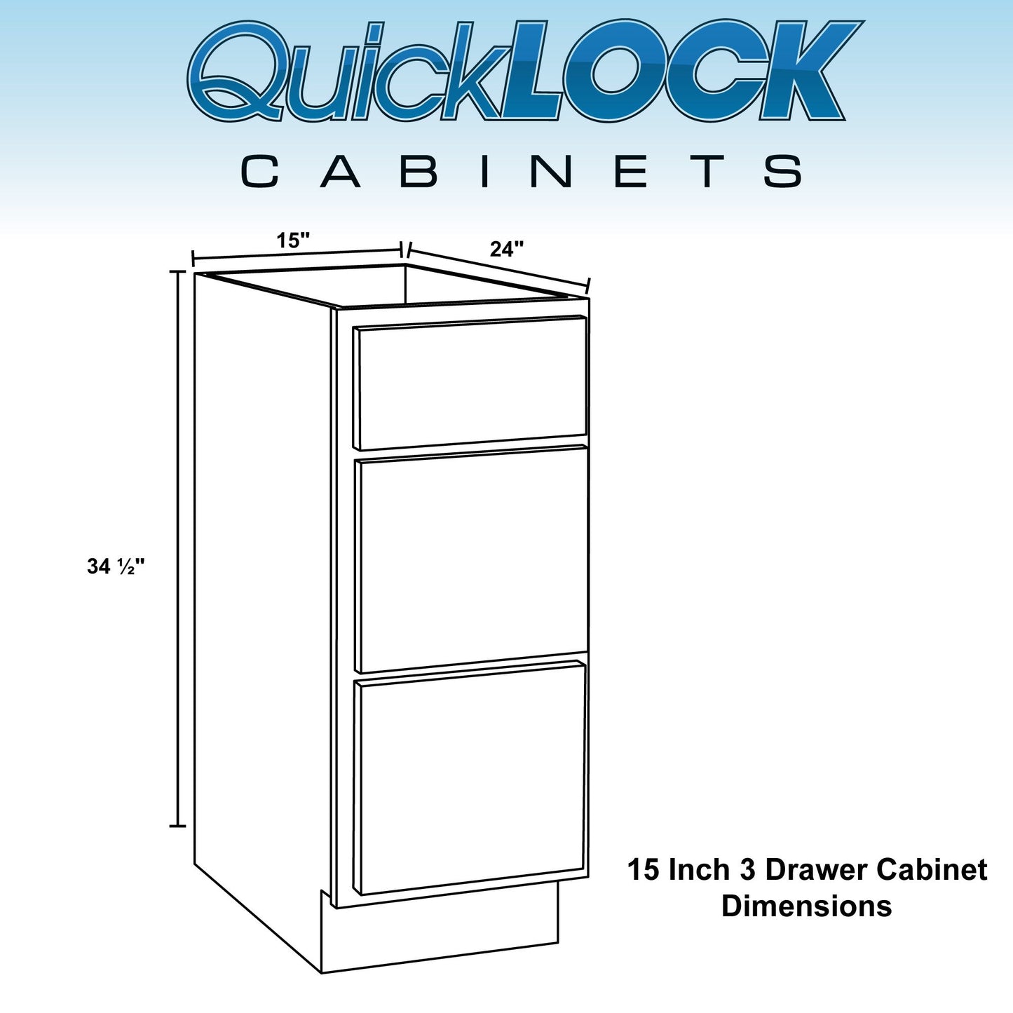 3 Drawer kitchen Cabinet Provincial Stain Base Cabinet