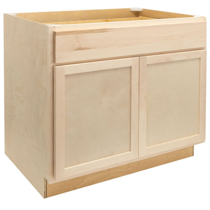 27" - 36" Kitchen Cabinet Raw Maple Base Cabinet