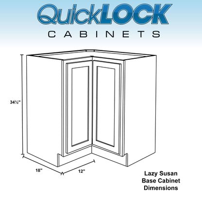 Lazy Susan Kitchen Cabinet Magnetic Gray Base Corner Cabinet