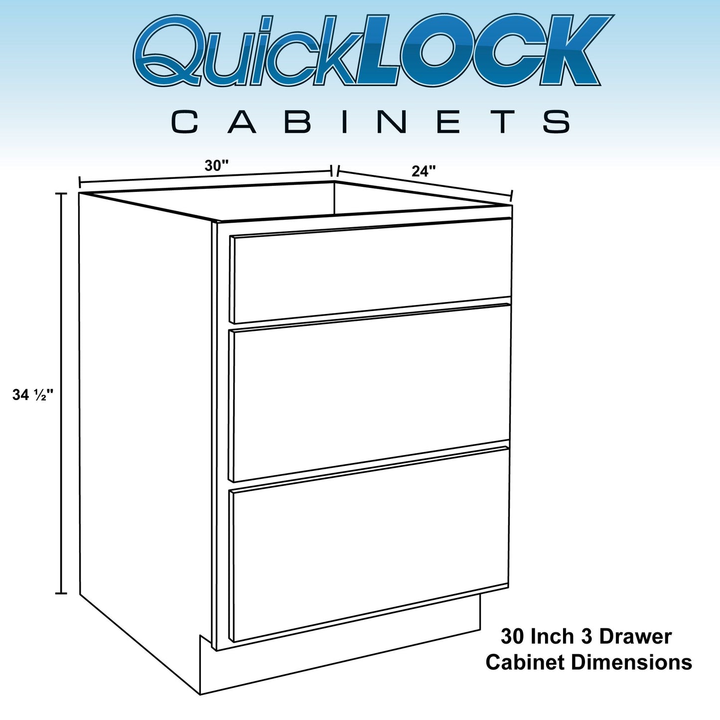 3 Drawer kitchen Cabinet Provincial Stain Base Cabinet