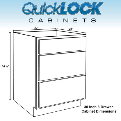 3 Drawer Kitchen Cabinet Rustic Hickory Base Cabinet