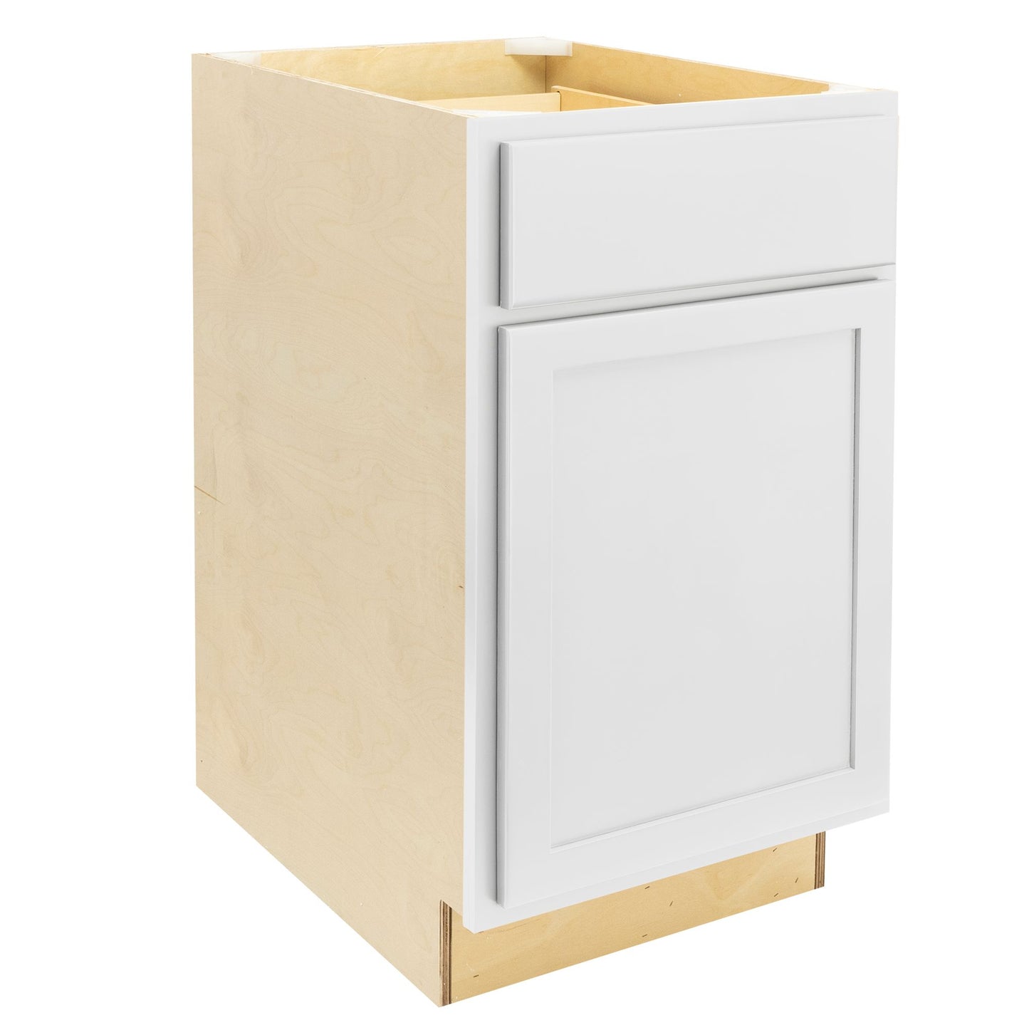 Trash Bin Kitchen Cabinet Pure White Base Cabinet