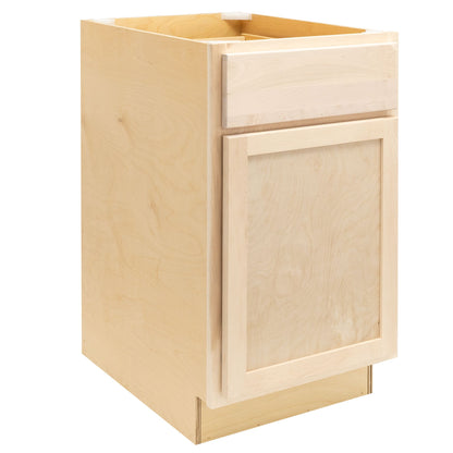 12" - 24" Kitchen Cabinet Raw Maple Base Cabinet
