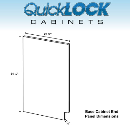 Left and Right Base Cabinet End Panel Raw Hickory