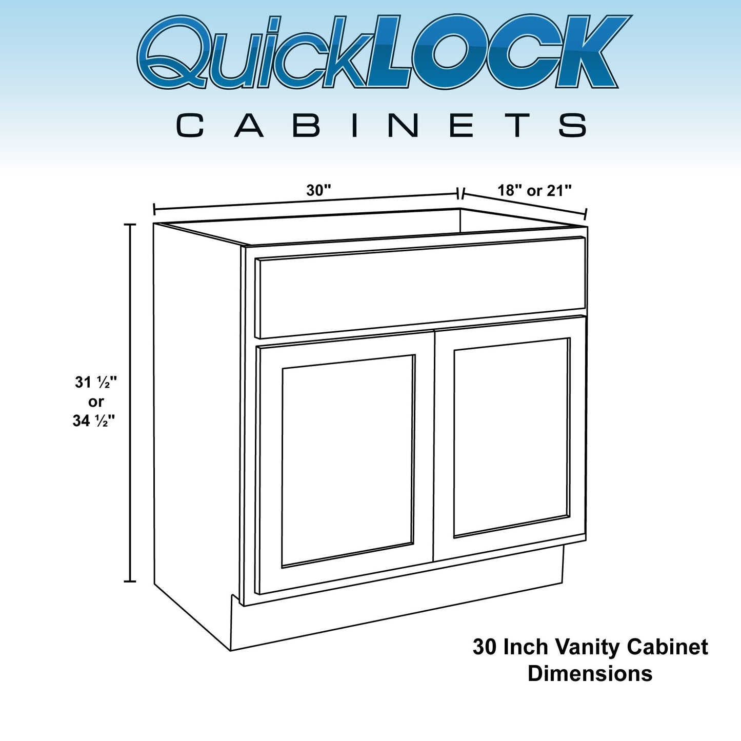 30" Bathroom Vanity | Raw Maple