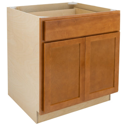 27" - 36" Kitchen Cabinet Provincial Stain Base Cabinet