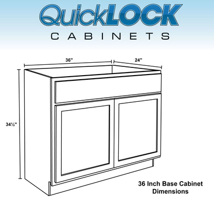 27" - 36" Kitchen Cabinet Rustic Hickory Base Cabinet